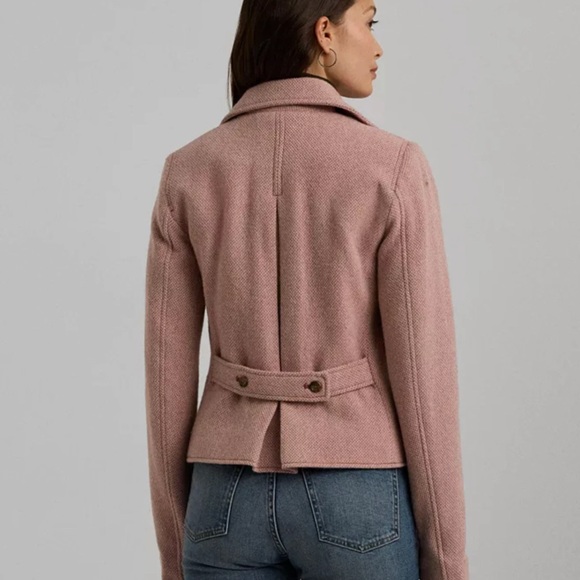 Lauren Ralph Lauren Women Rose Blush Double-Breasted Coat Size 16 NWT - Picture 4 of 14